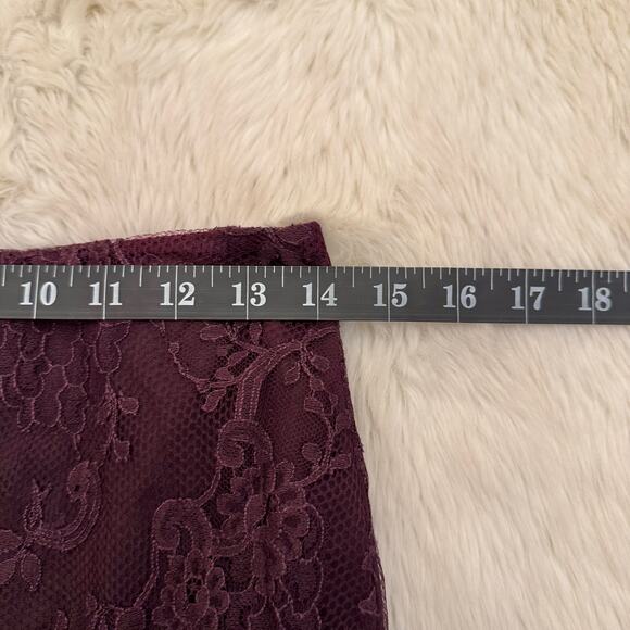 Maria Bianca Nero Purple Floral Lace Mini Skirt Small NWOT - Picture 8 of 9